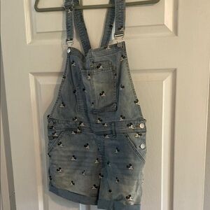 Disney Denim Overalls (Shortalls) with Mickey Print